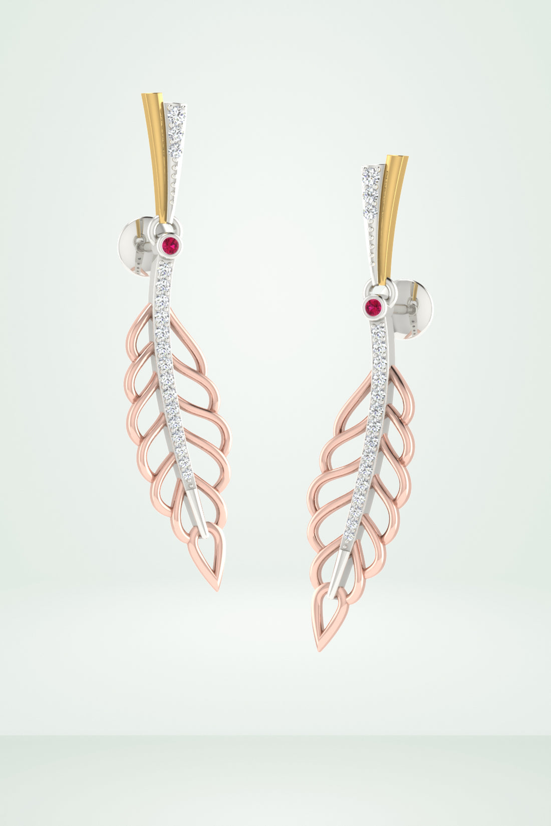 Riaagh Leaf Shape Diamond Earring