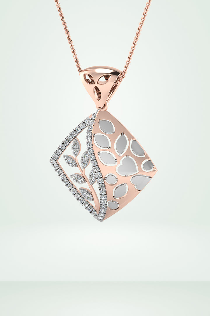 Rhombus Leaf Design Pendant