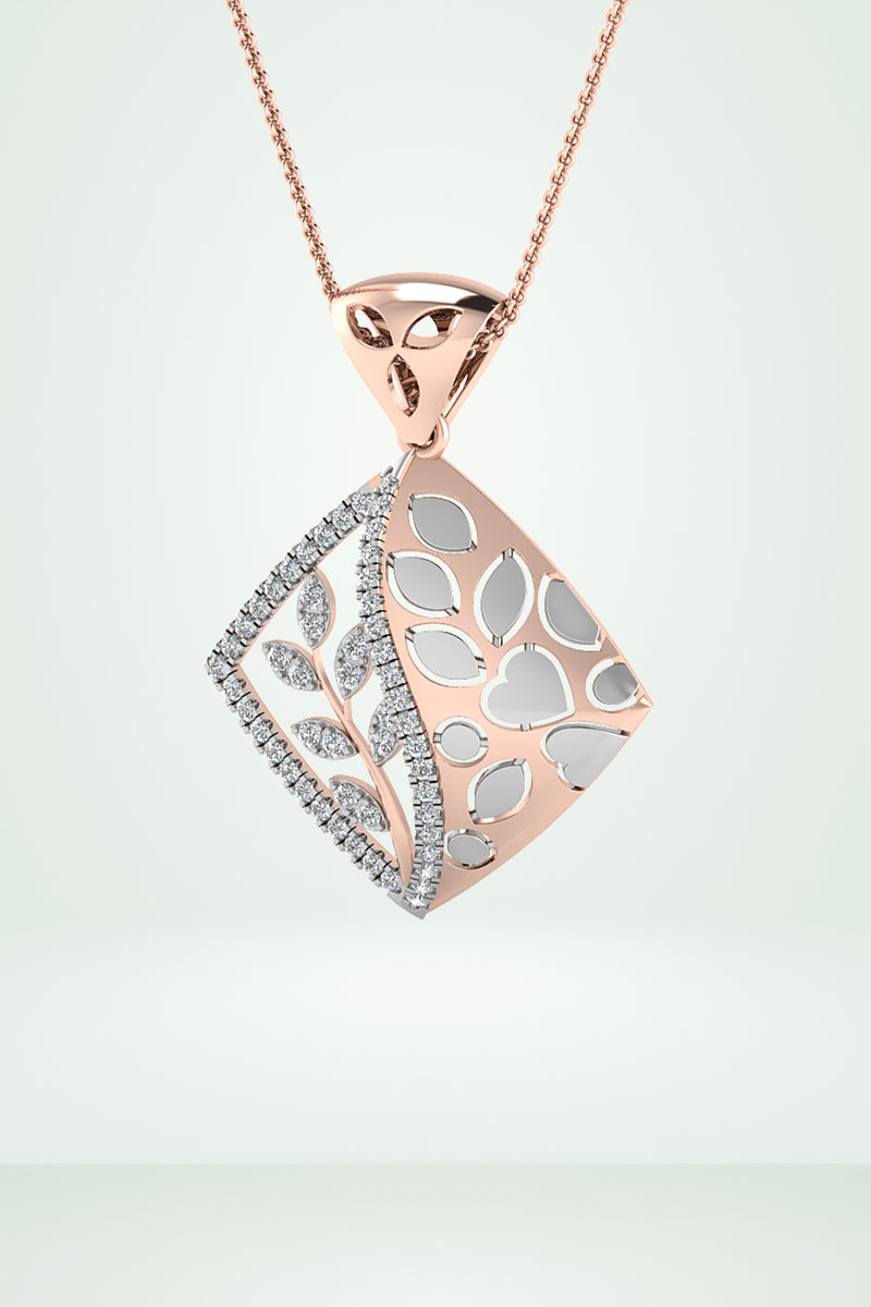 Rhombus Leaf Design Pendant