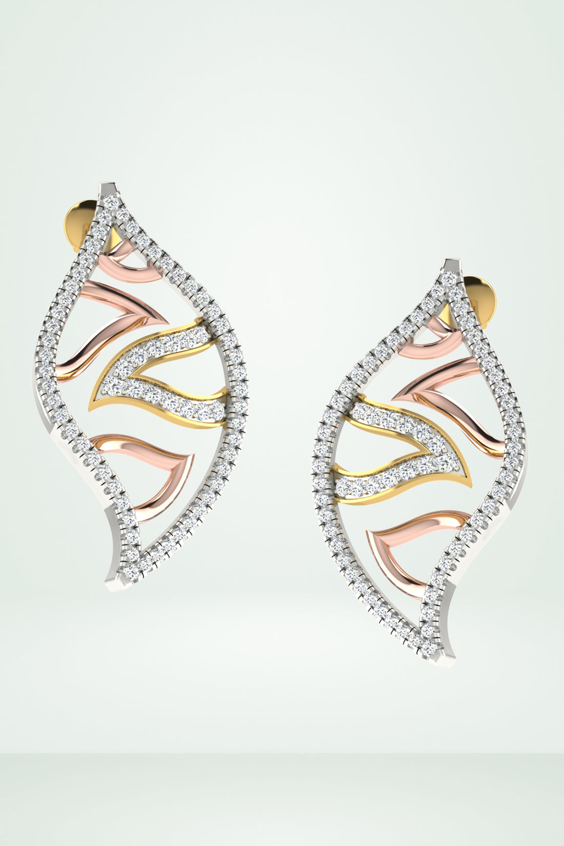 Riaagh Ember Leaf Diamond Earring