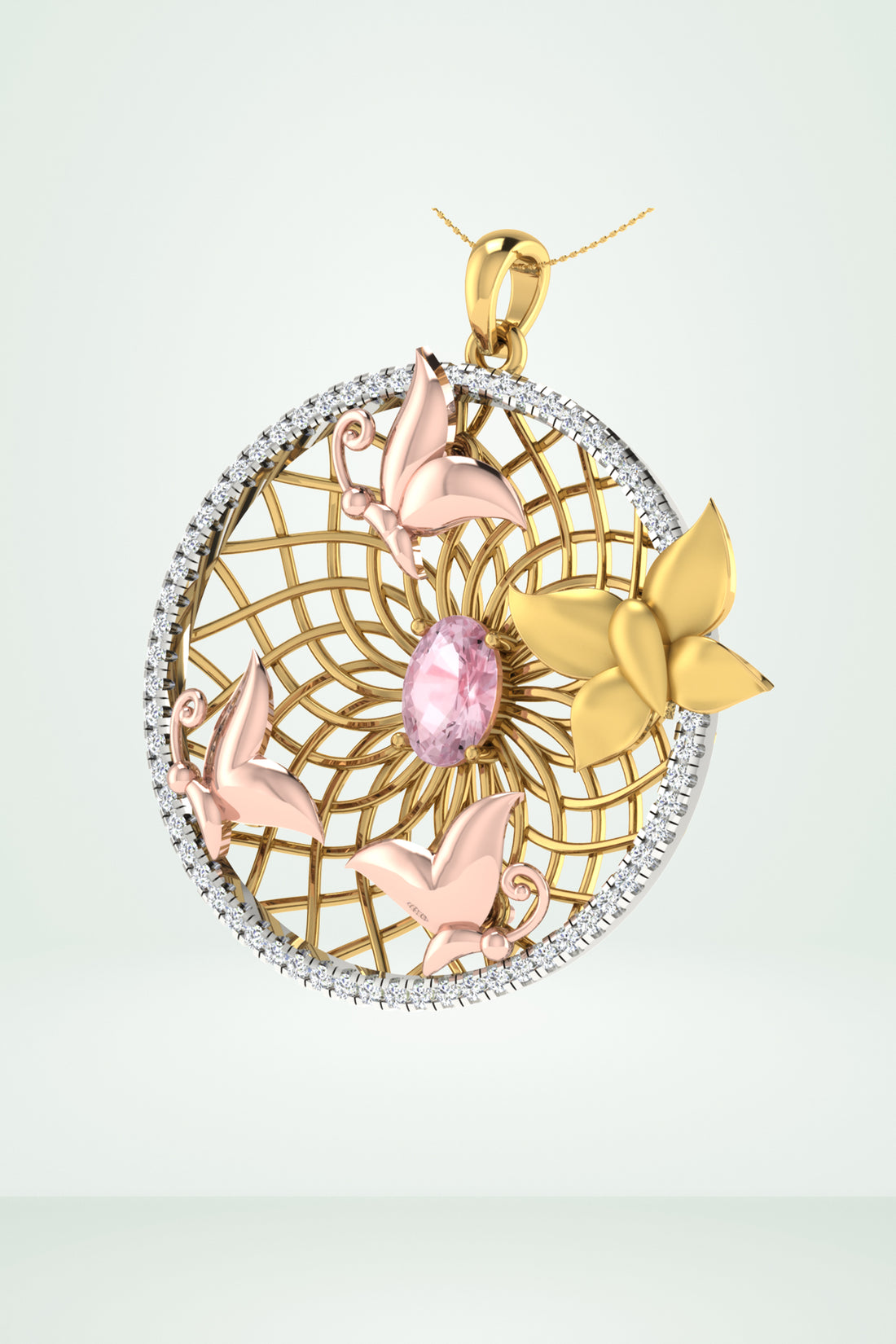 Nature Inspired Nest Circle Pendant