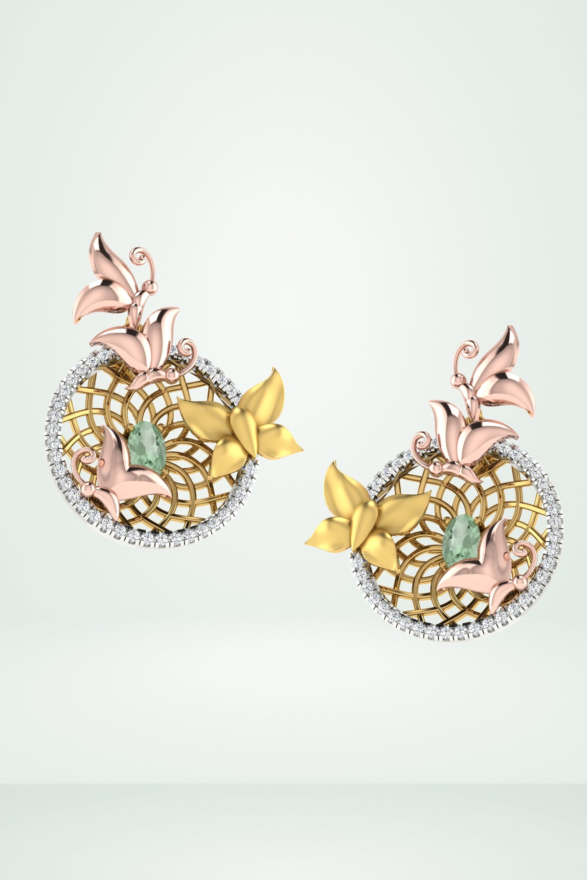 Nature Inspired Nest Circle Earring