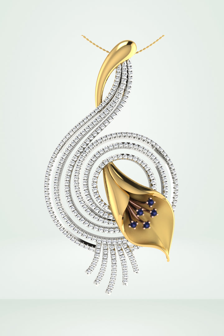 Contemporary Diamond River Pendant
