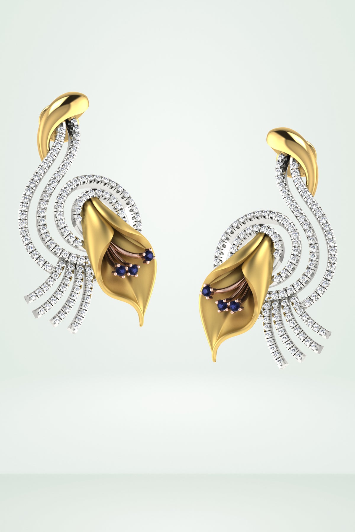 Contemporary Diamond River Earring