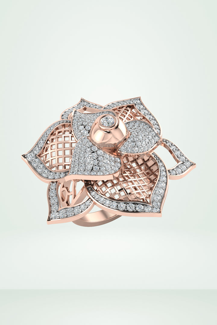 Flower Cocktail Diamond Ring