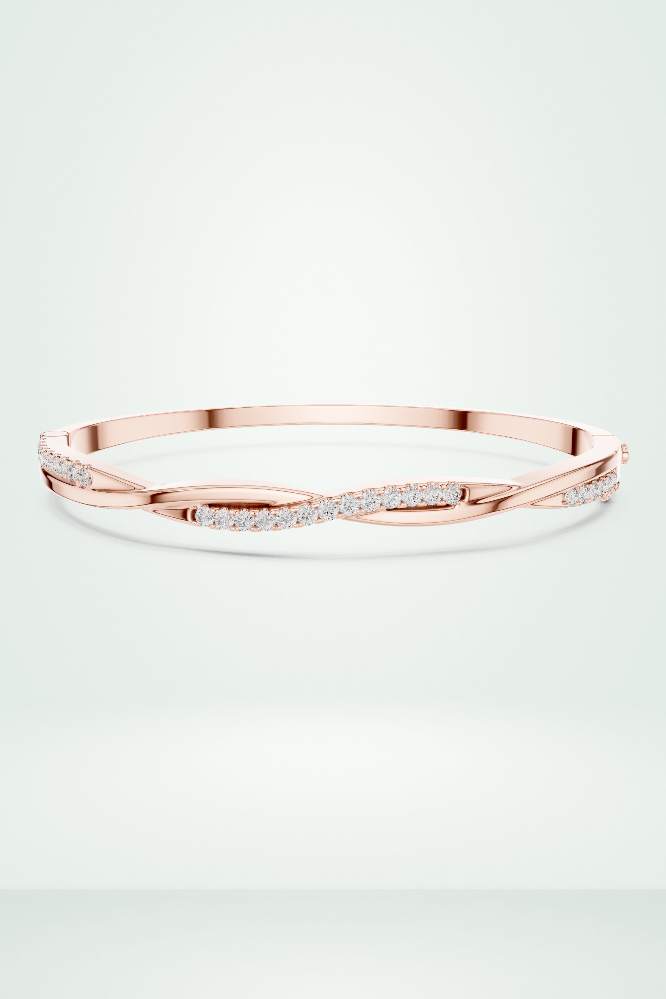 Twisted Pave Diamond Bracelet