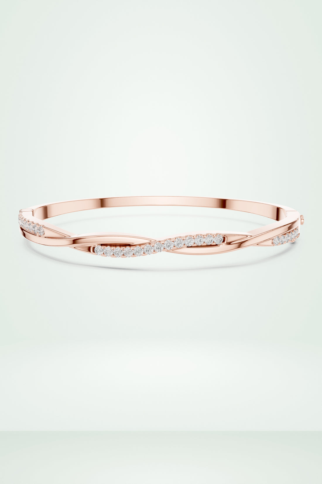 Twisted Pave Diamond Bracelet