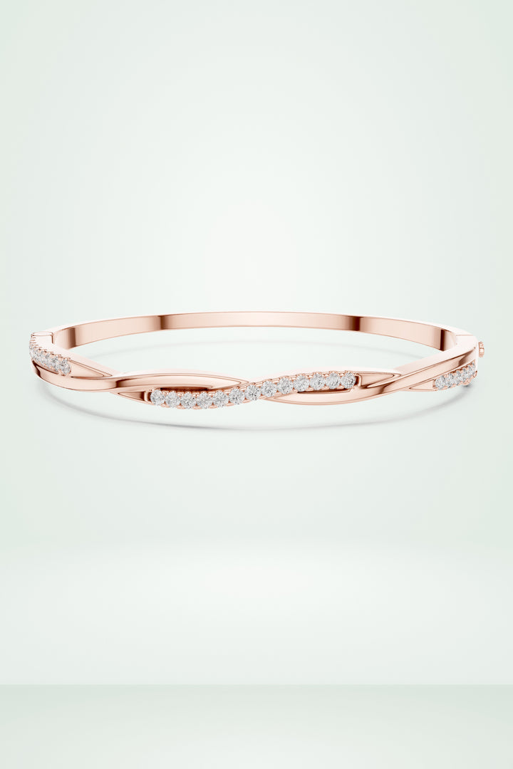 Twisted Pave Diamond Bracelet