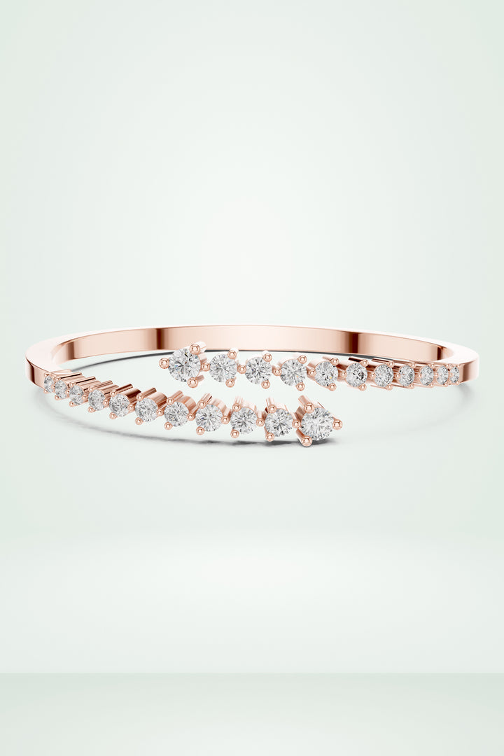 Riaagh Bypass Cuff Diamond Bracelet