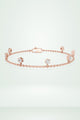 Single Line Charm Solitaire Bracelet
