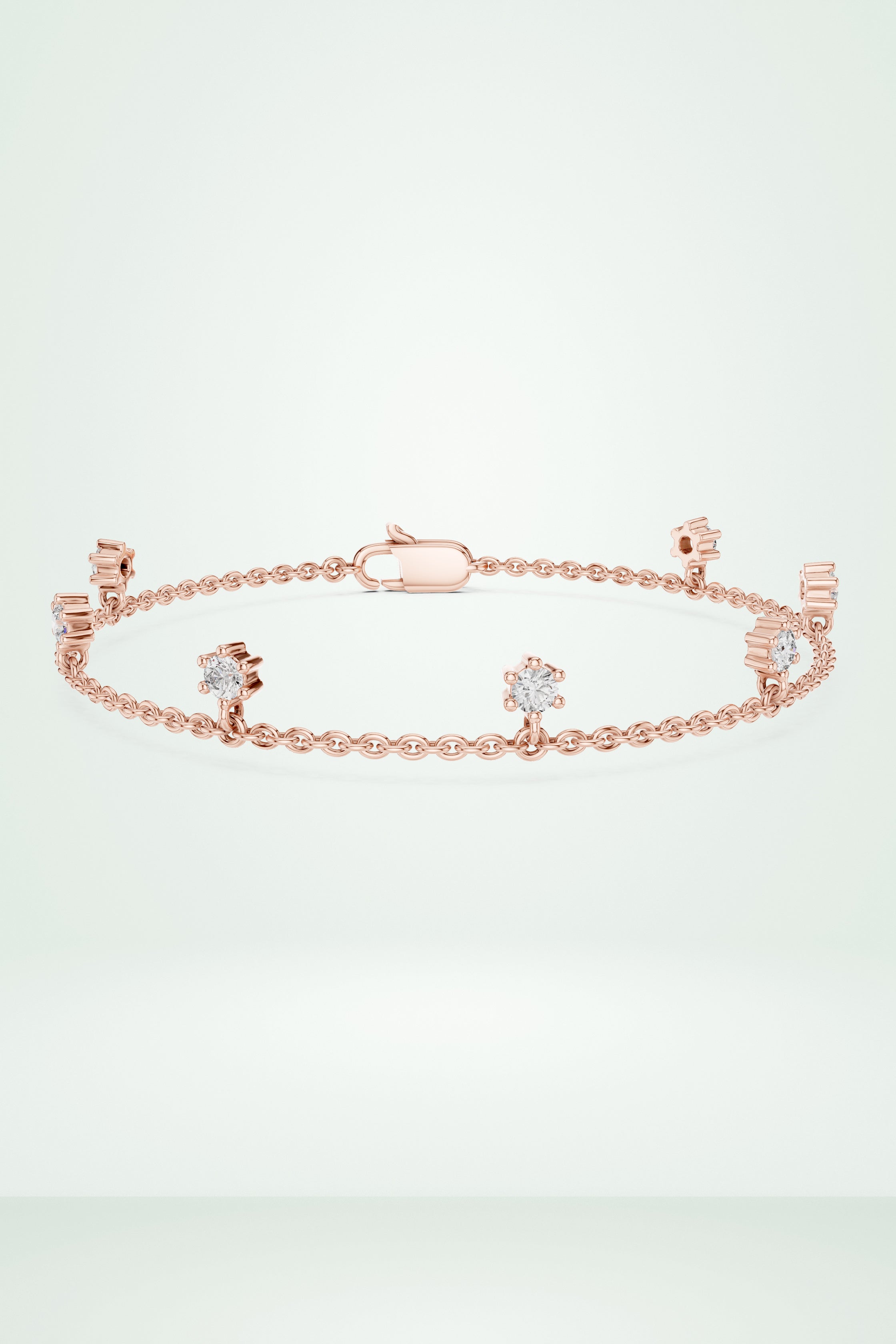 Riaagh Single Line Charm Solitaire Bracelet