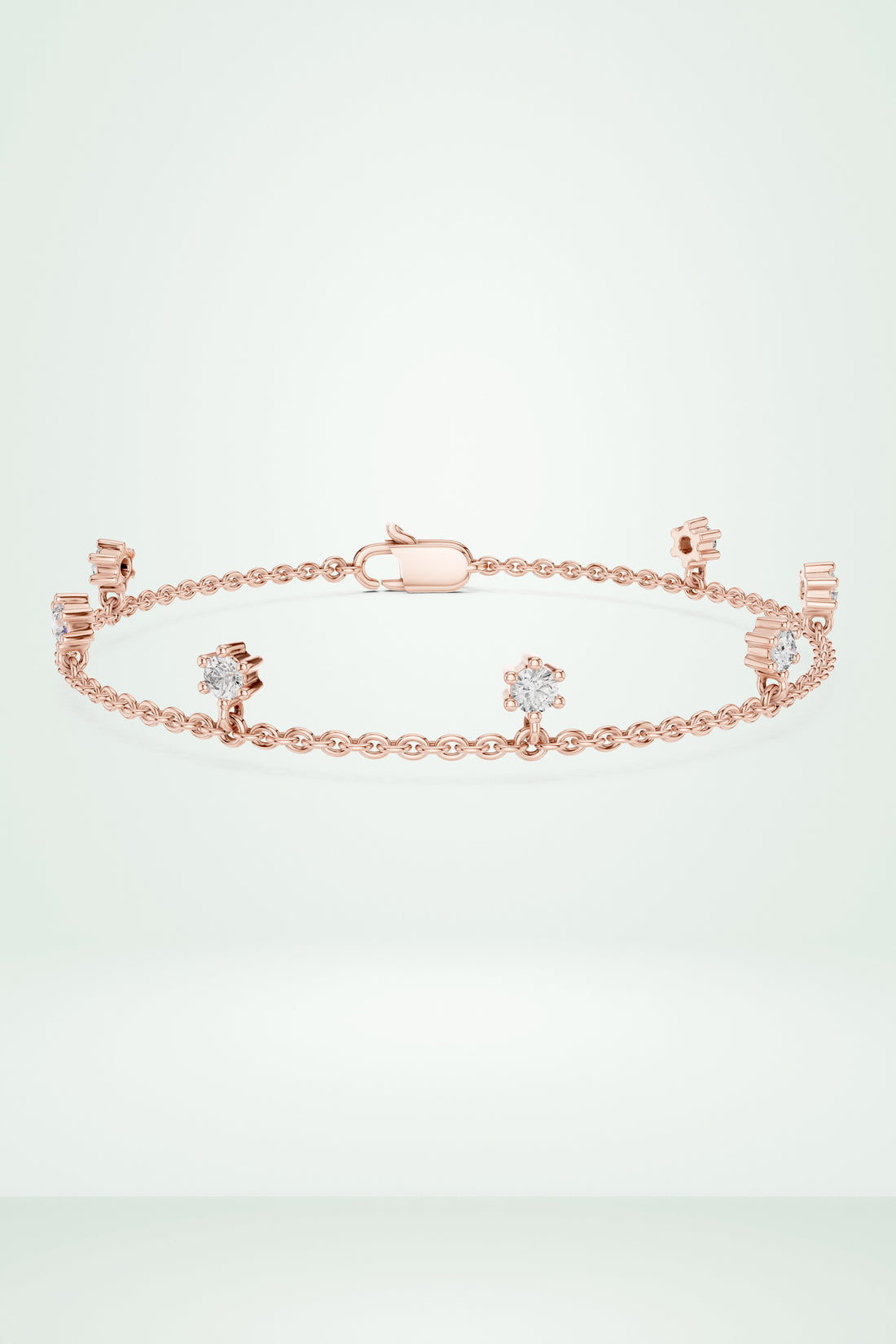 Riaagh Single Line Charm Solitaire Bracelet