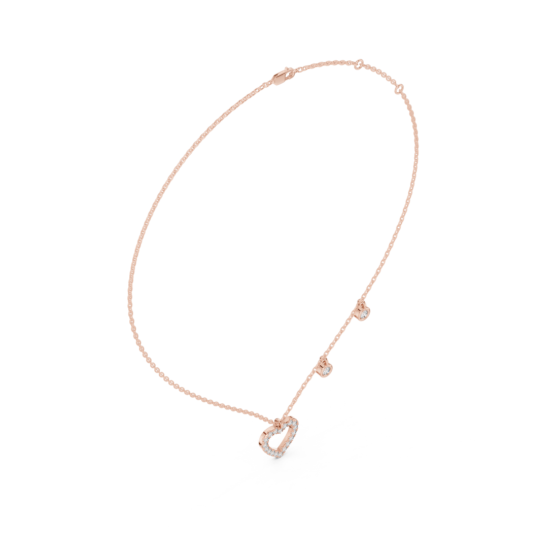 Romantic Heart Charm Layering Necklace