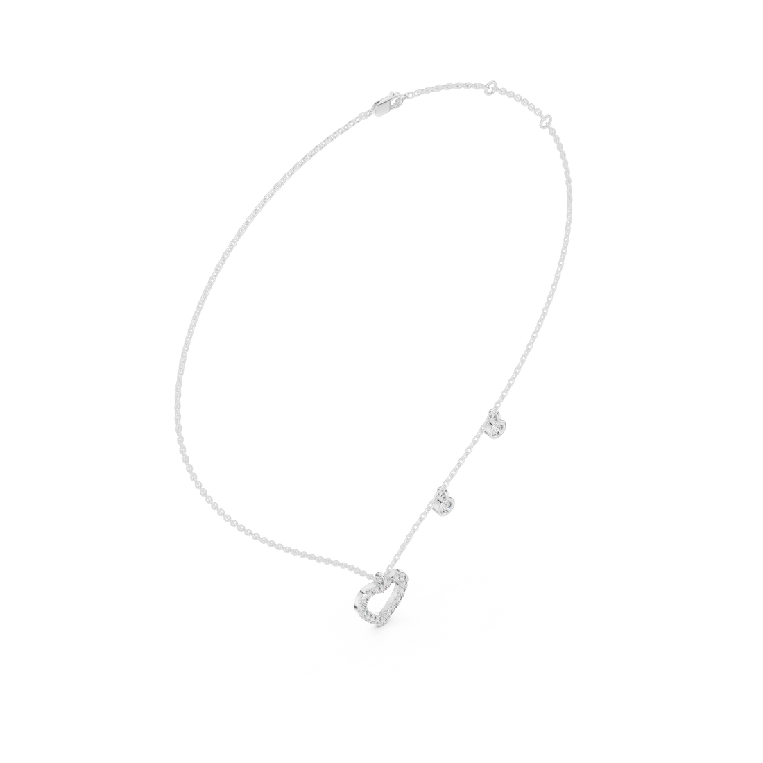 Romantic Heart Charm Layering Necklace