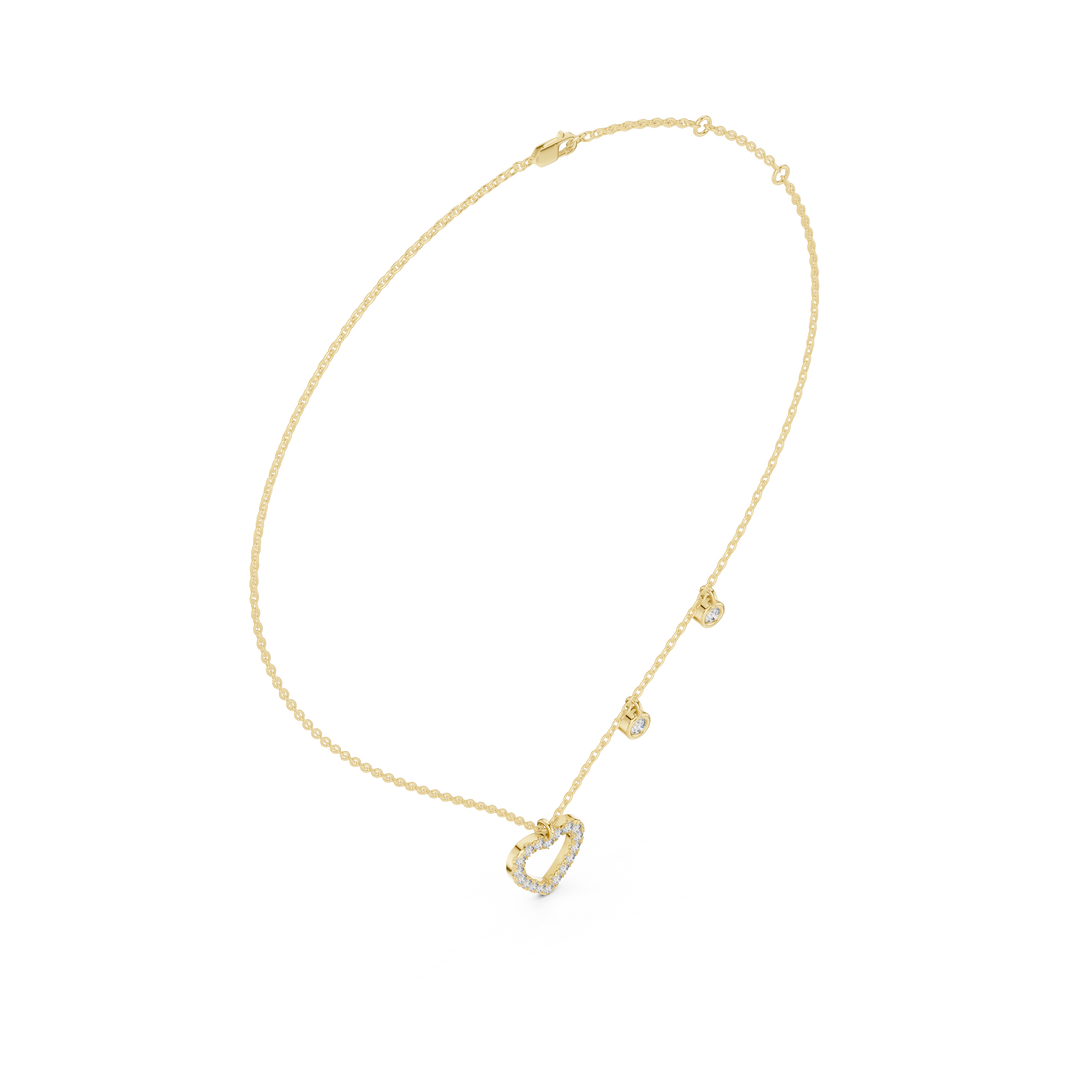 Romantic Heart Charm Layering Necklace