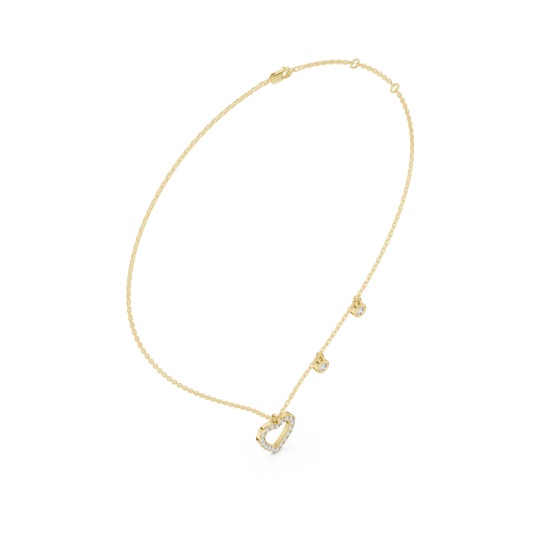 Romantic Heart Charm Layering Necklace