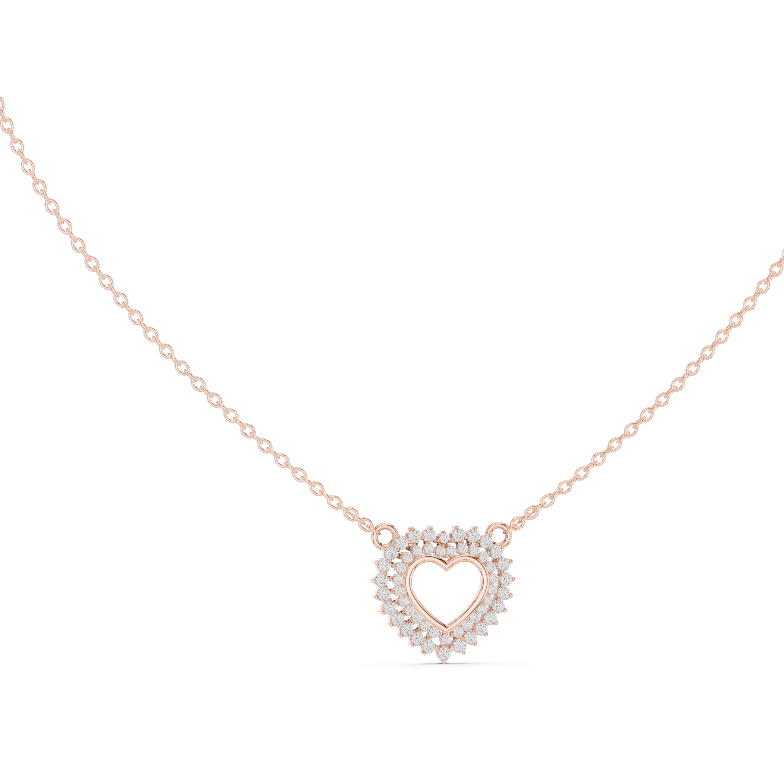 Romantic Diamond-Accent Heart Pendant