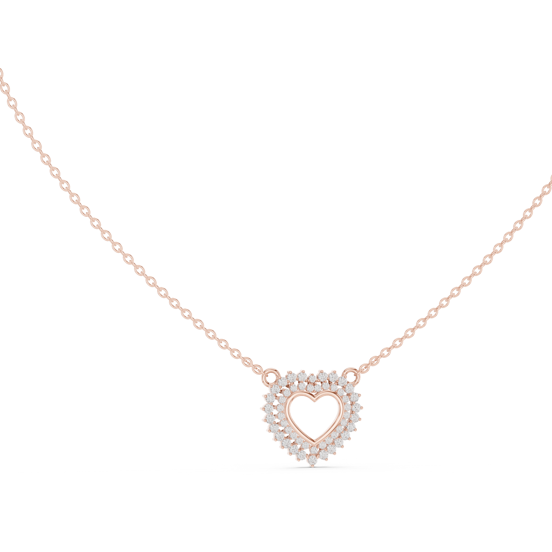 Romantic Diamond-Accent Heart Pendant