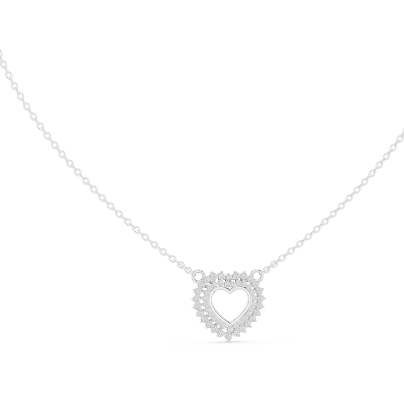 Romantic Diamond-Accent Heart Pendant