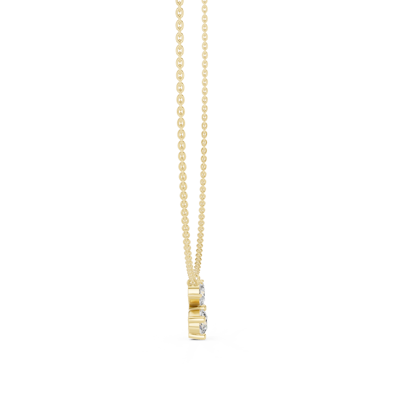 Petal Cluster Dainty Diamond Necklace
