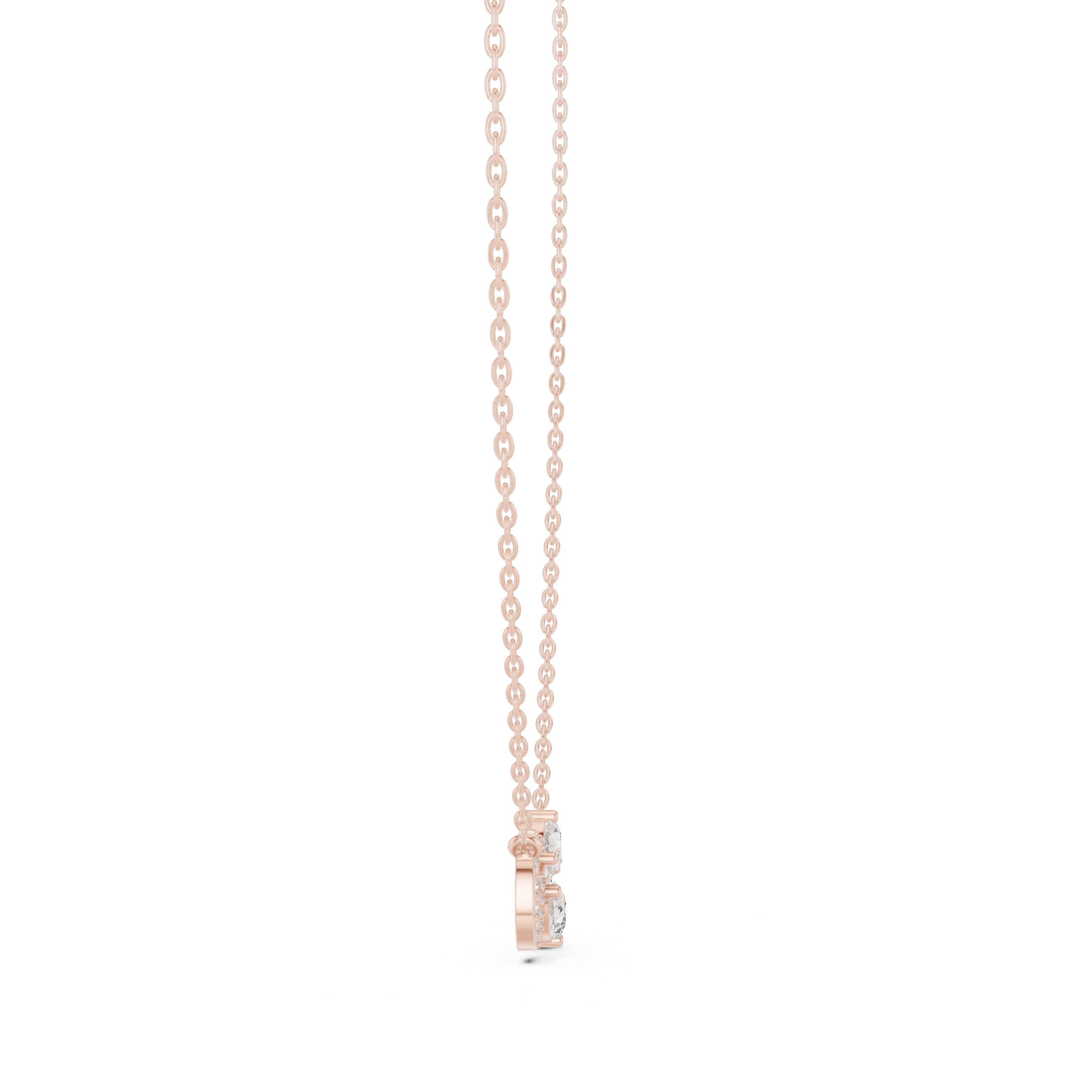 The Eternal Infinity Necklace two pear-cut stones