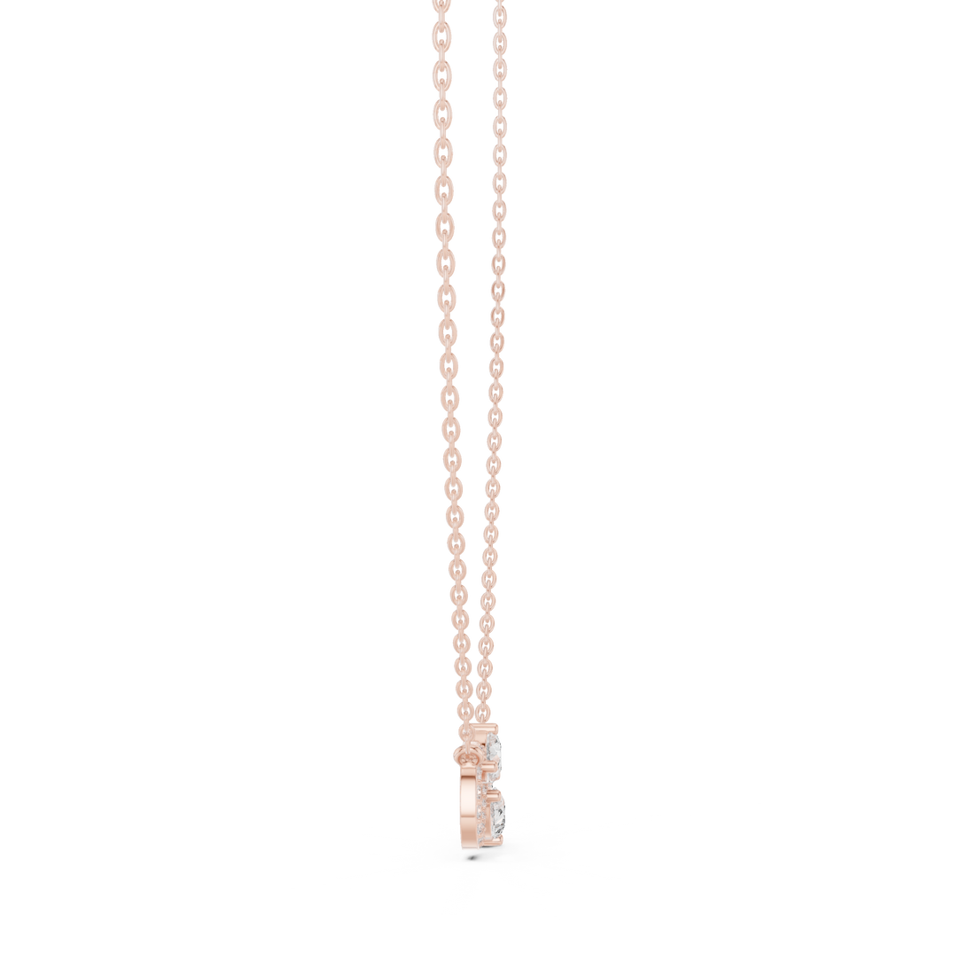 The Eternal Infinity Necklace two pear-cut stones