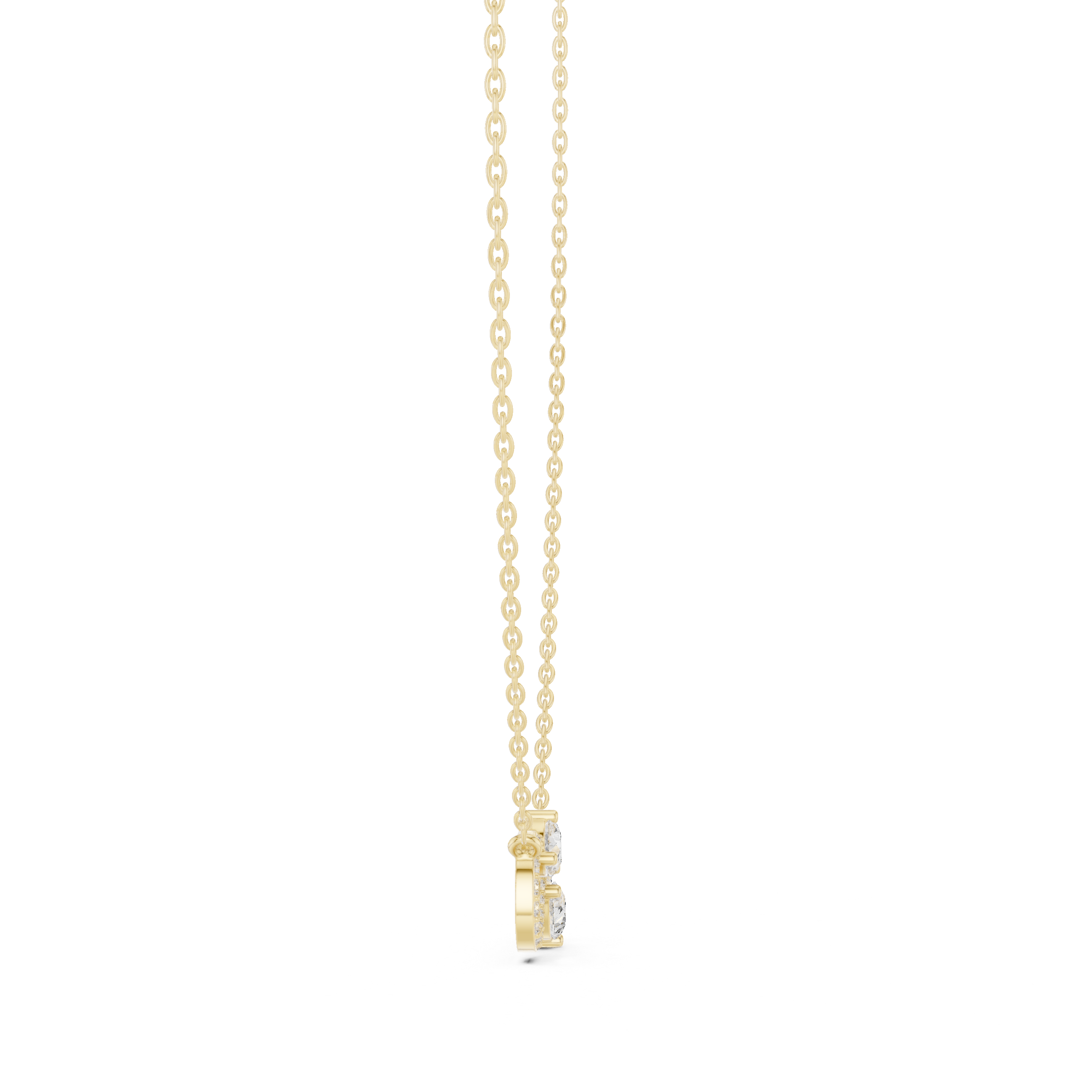The Eternal Infinity Necklace two pear-cut stones