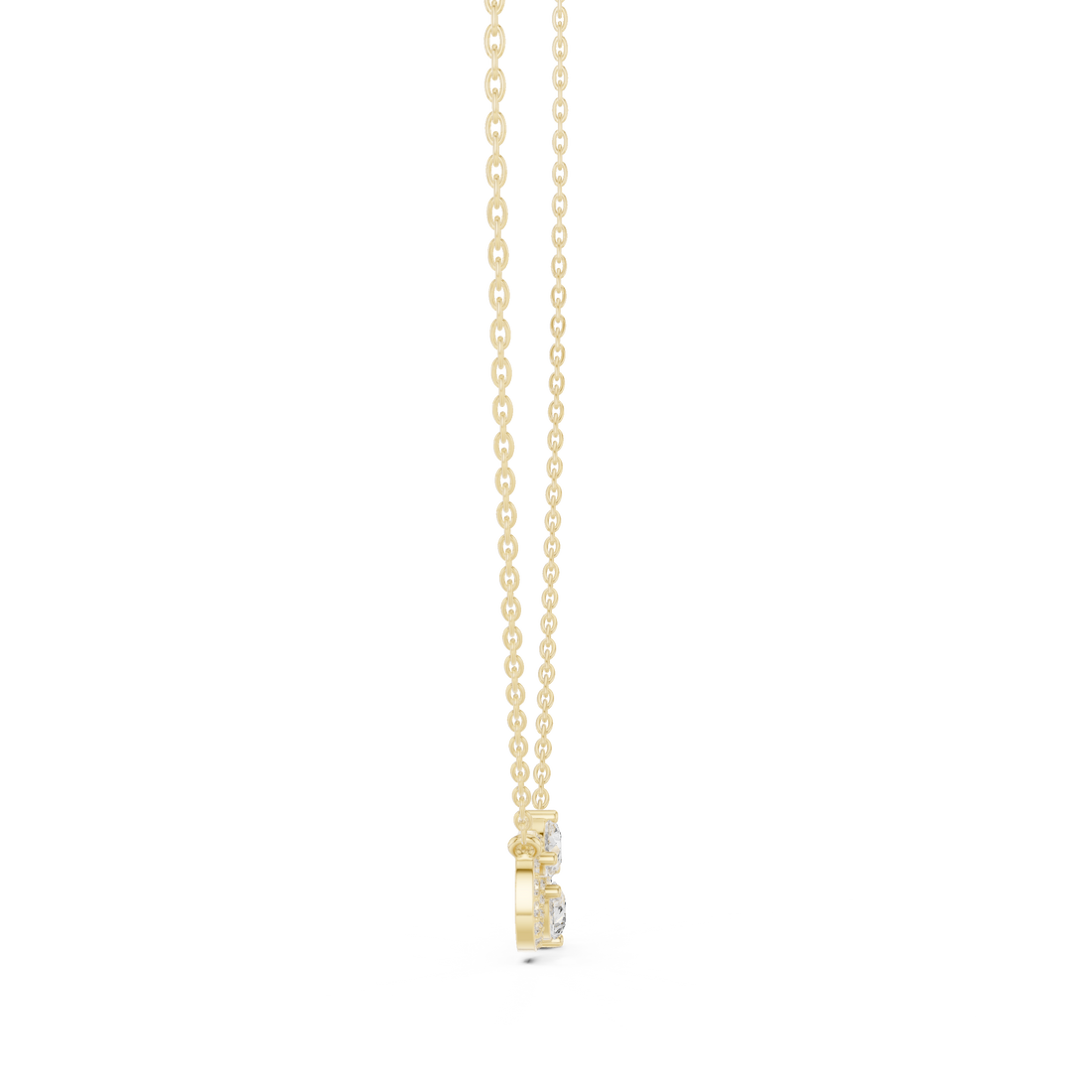 The Eternal Infinity Necklace two pear-cut stones