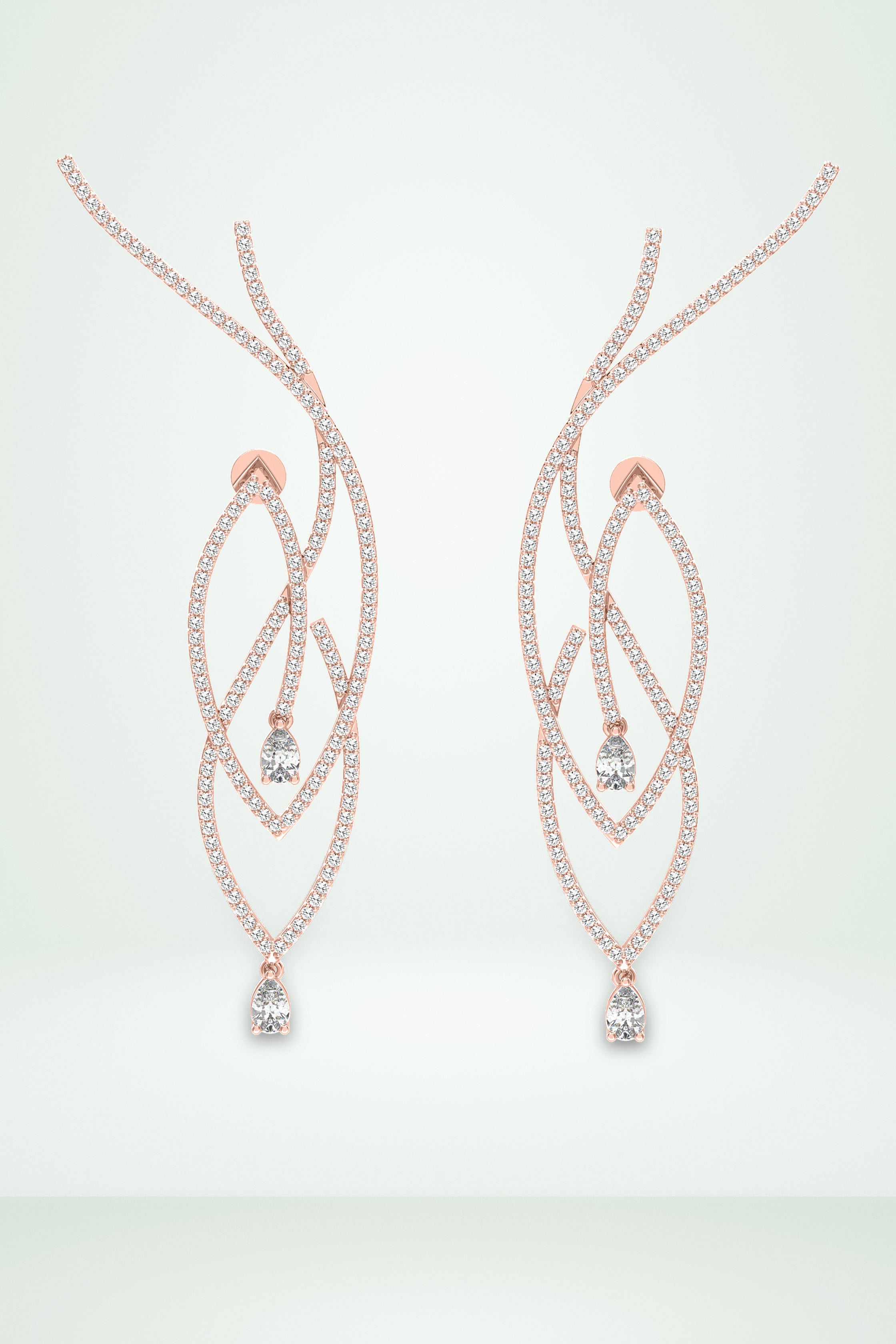 Riaagh Vine Dangler Diamond Earring