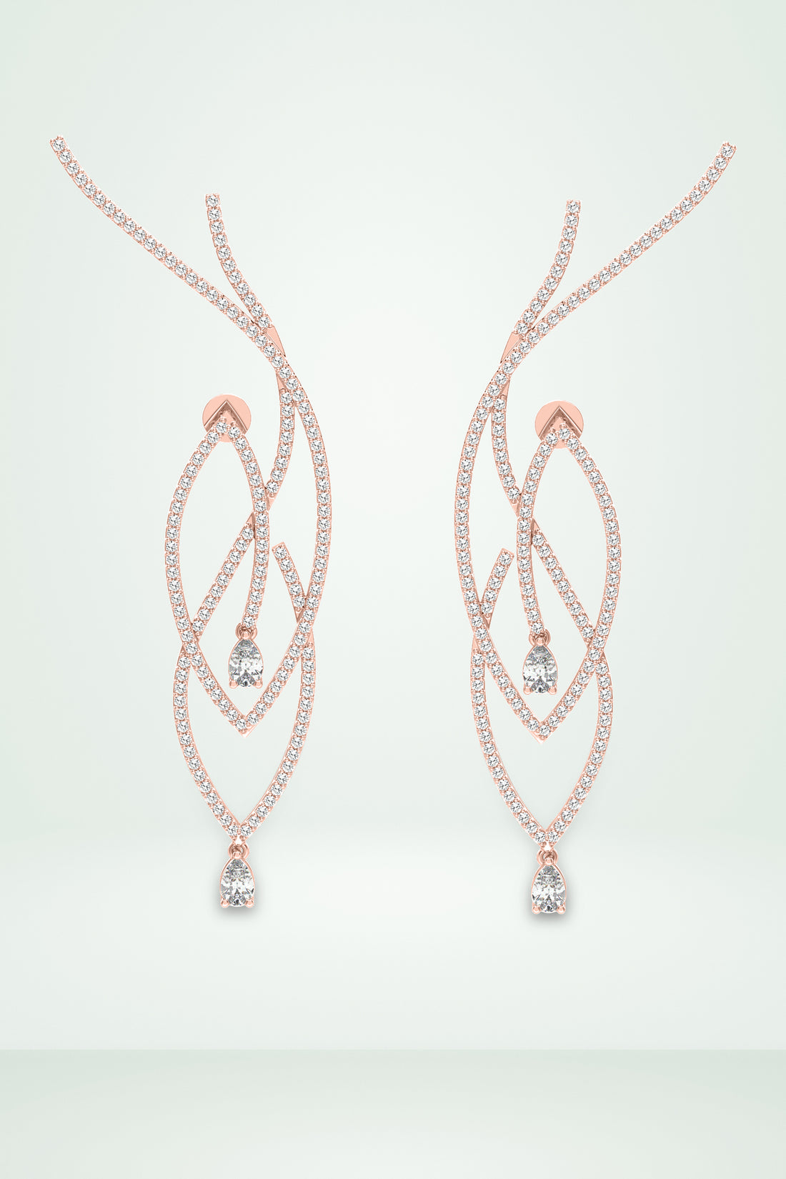 Riaagh Vine Dangler Diamond Earring