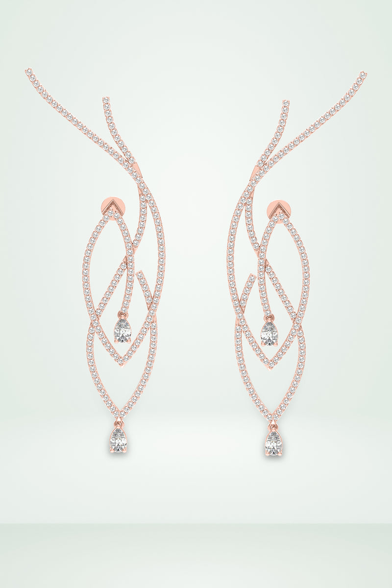 Vine Dangler Diamond Earring