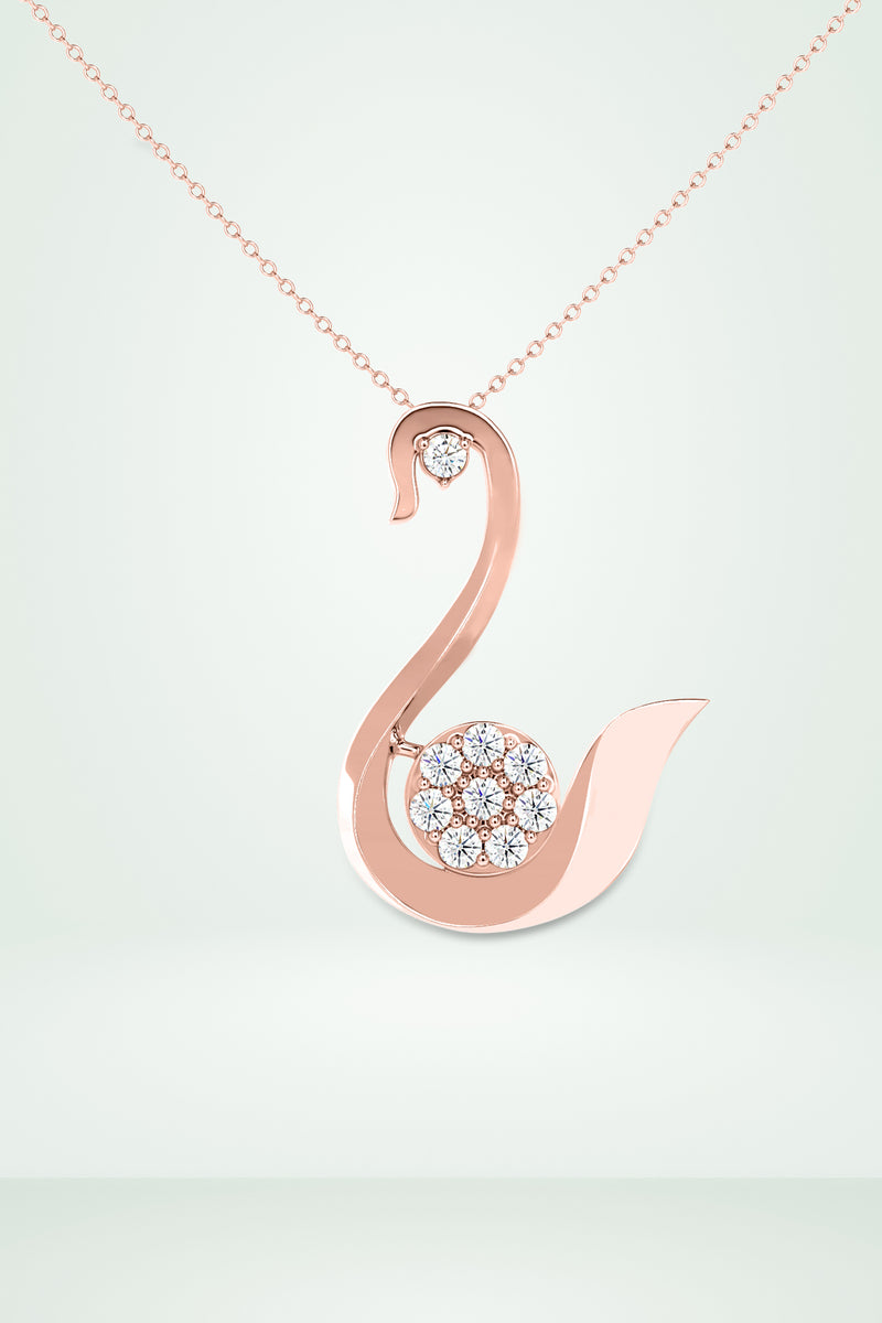 Swan Diamond Pendant