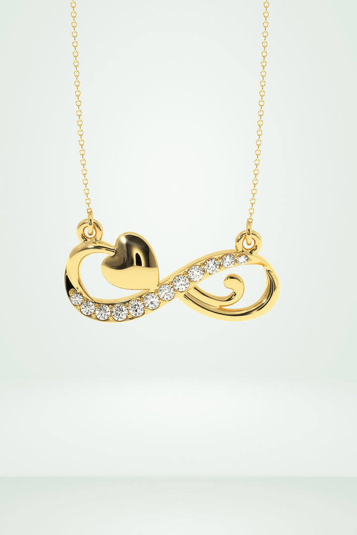 Heart Infinite Diamond Pendant