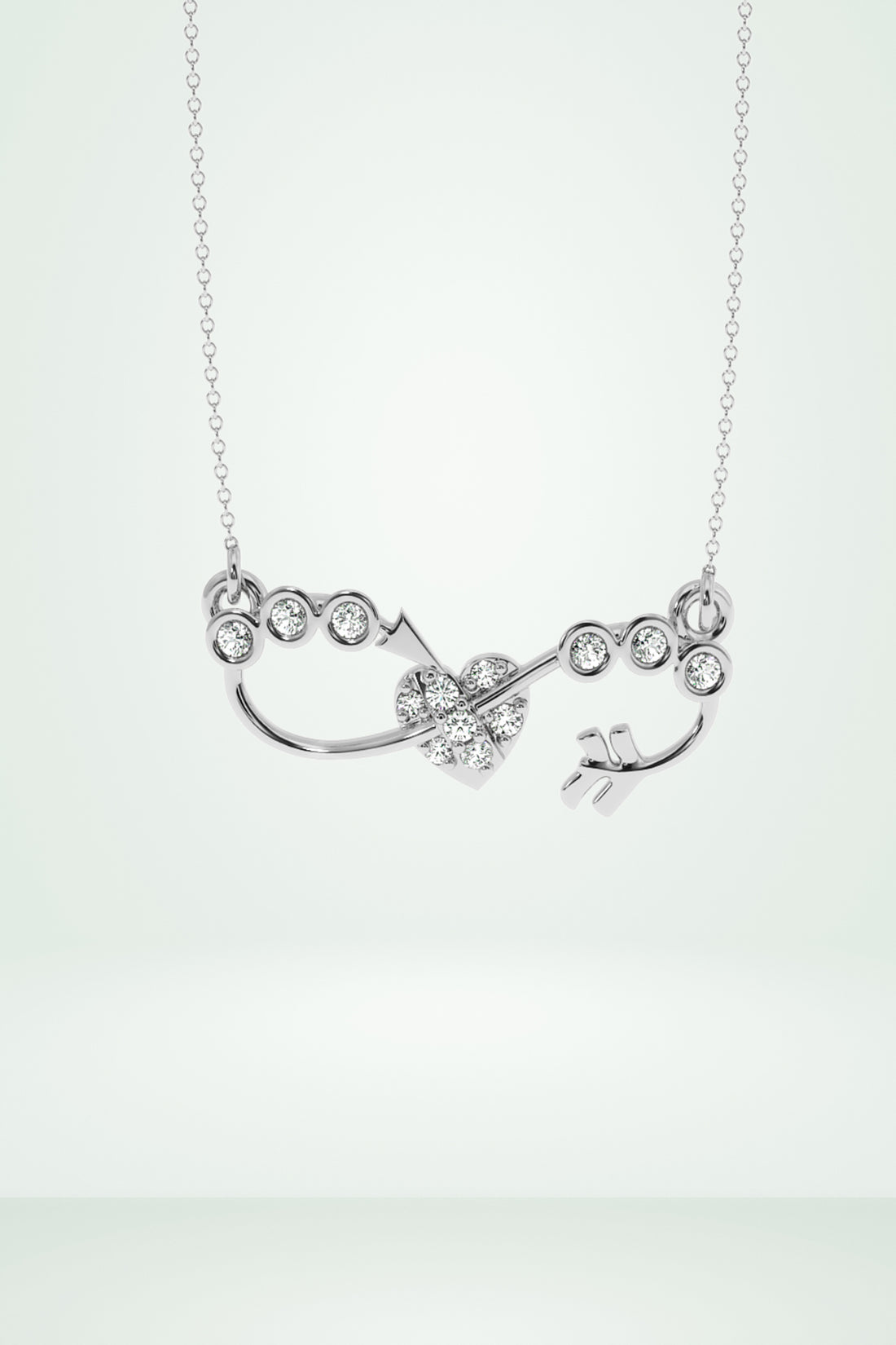 Classic Arrow & Heart Infinite Pendant