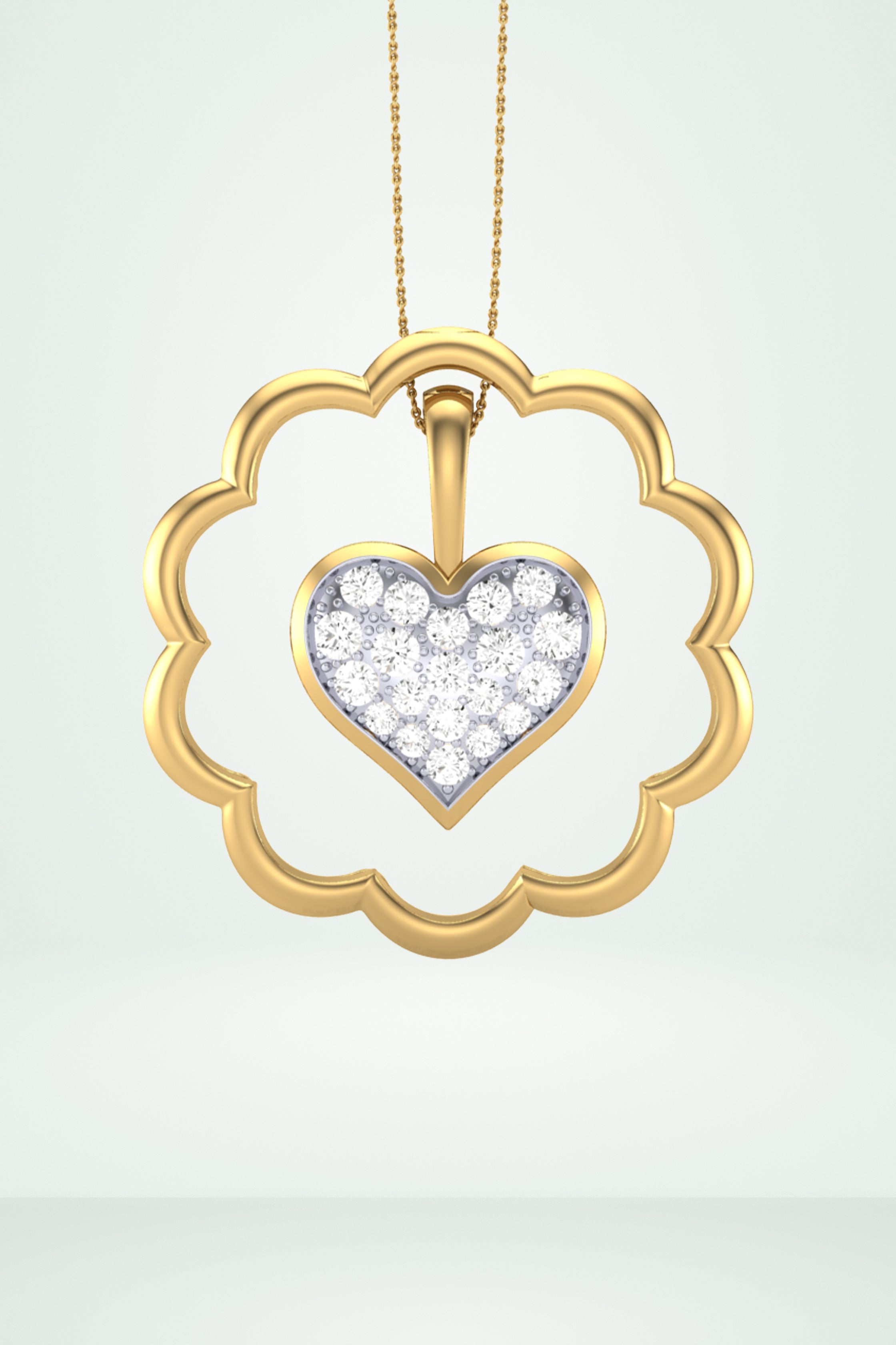 Riaagh 3 In 1 Heart Shape Pendant