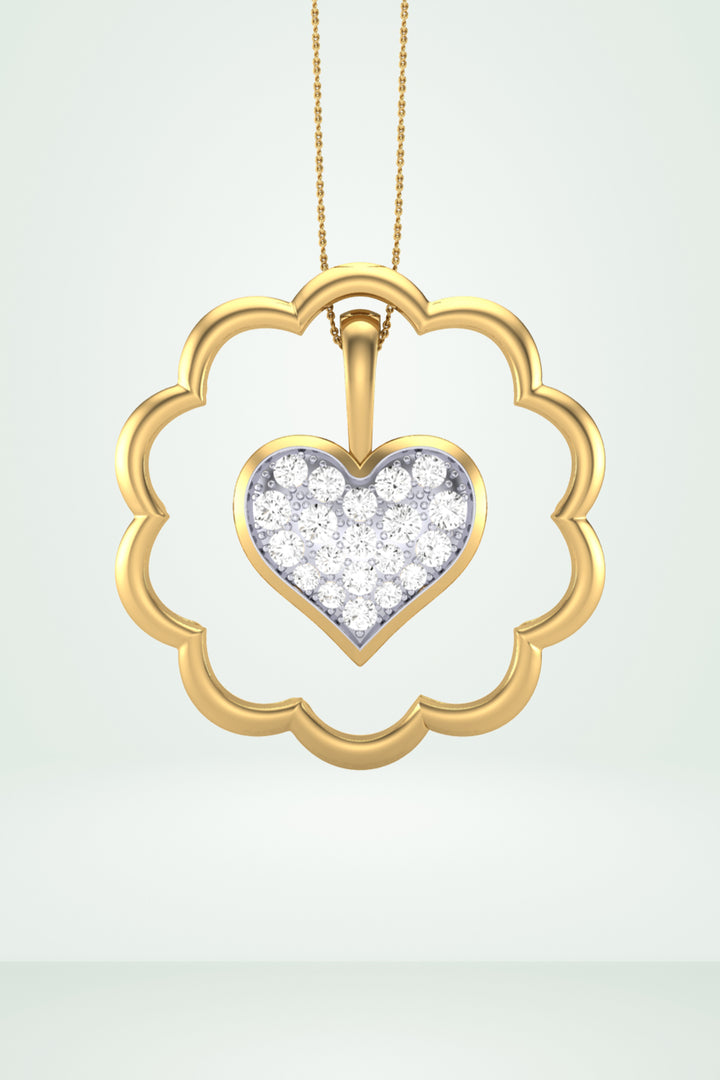 Riaagh 3 In 1 Heart Shape Pendant