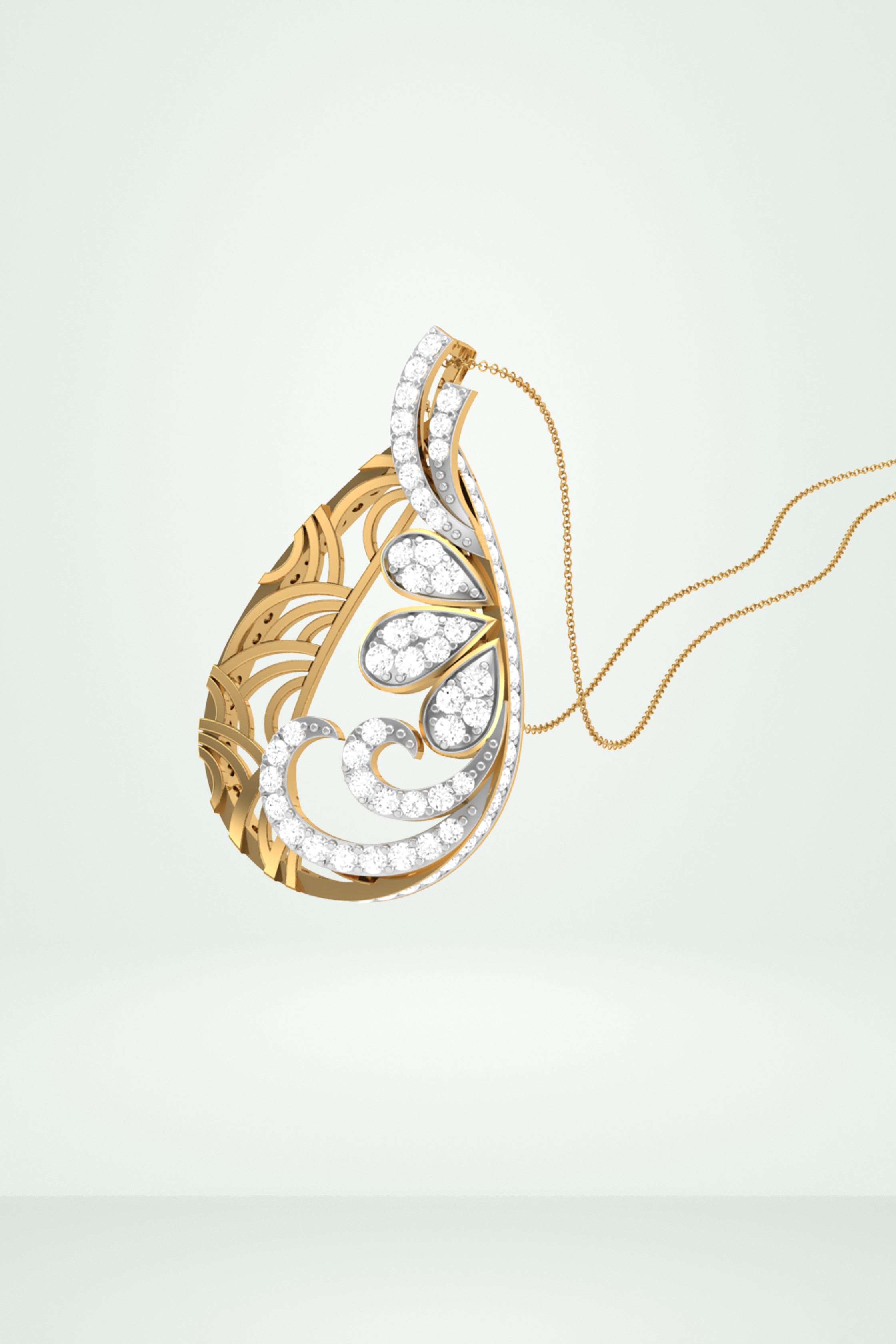 Tear Drop Diamond Pendant