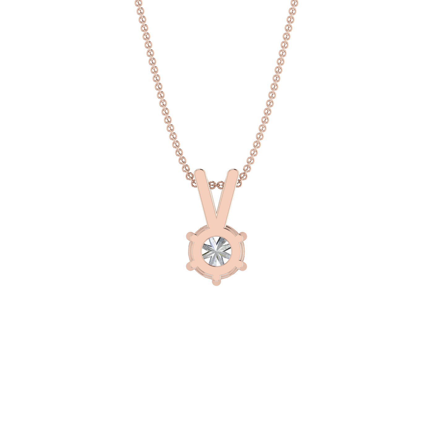 6 Prong 1ct. Round Solitaire Pendant