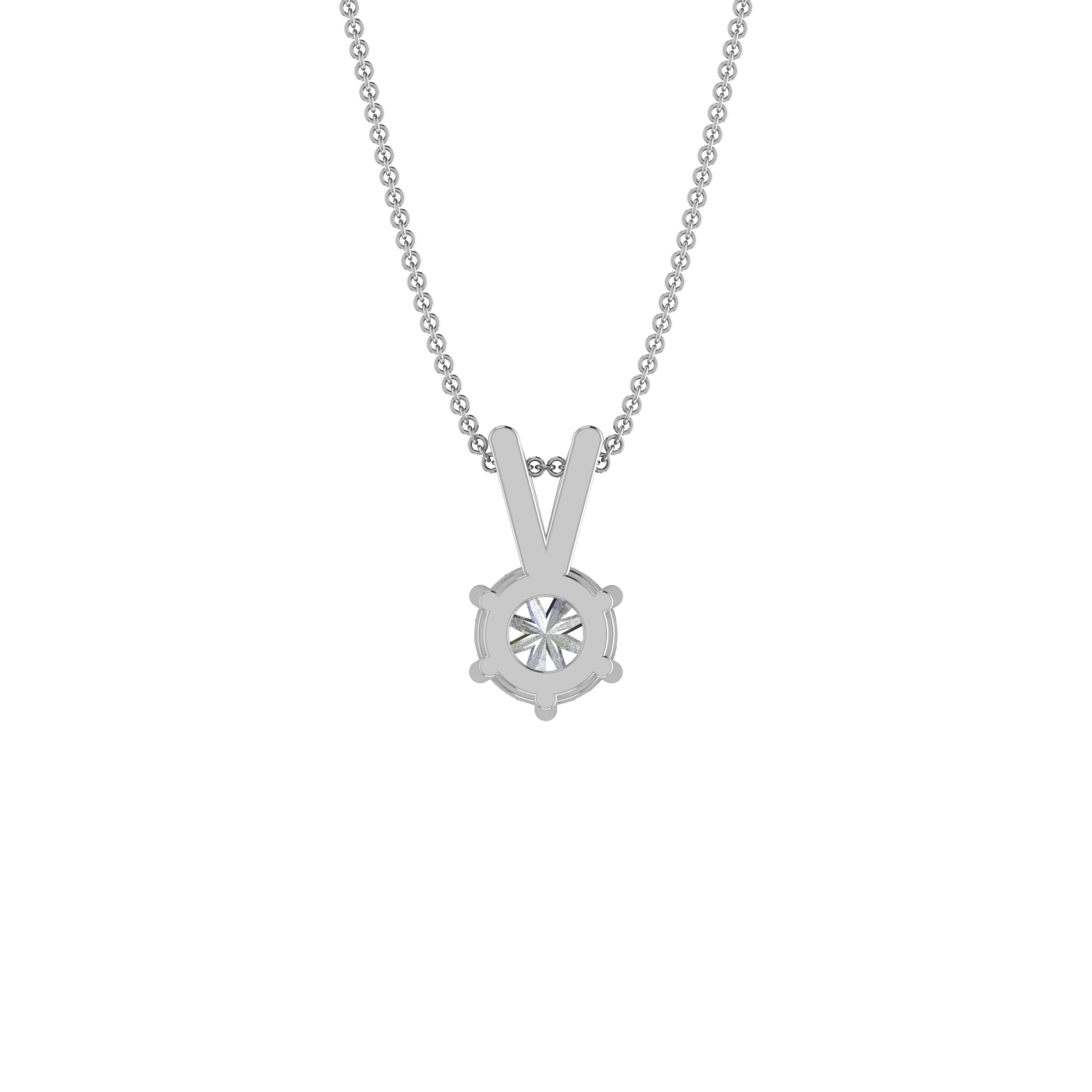 6 Prong 1ct. Round Solitaire Pendant