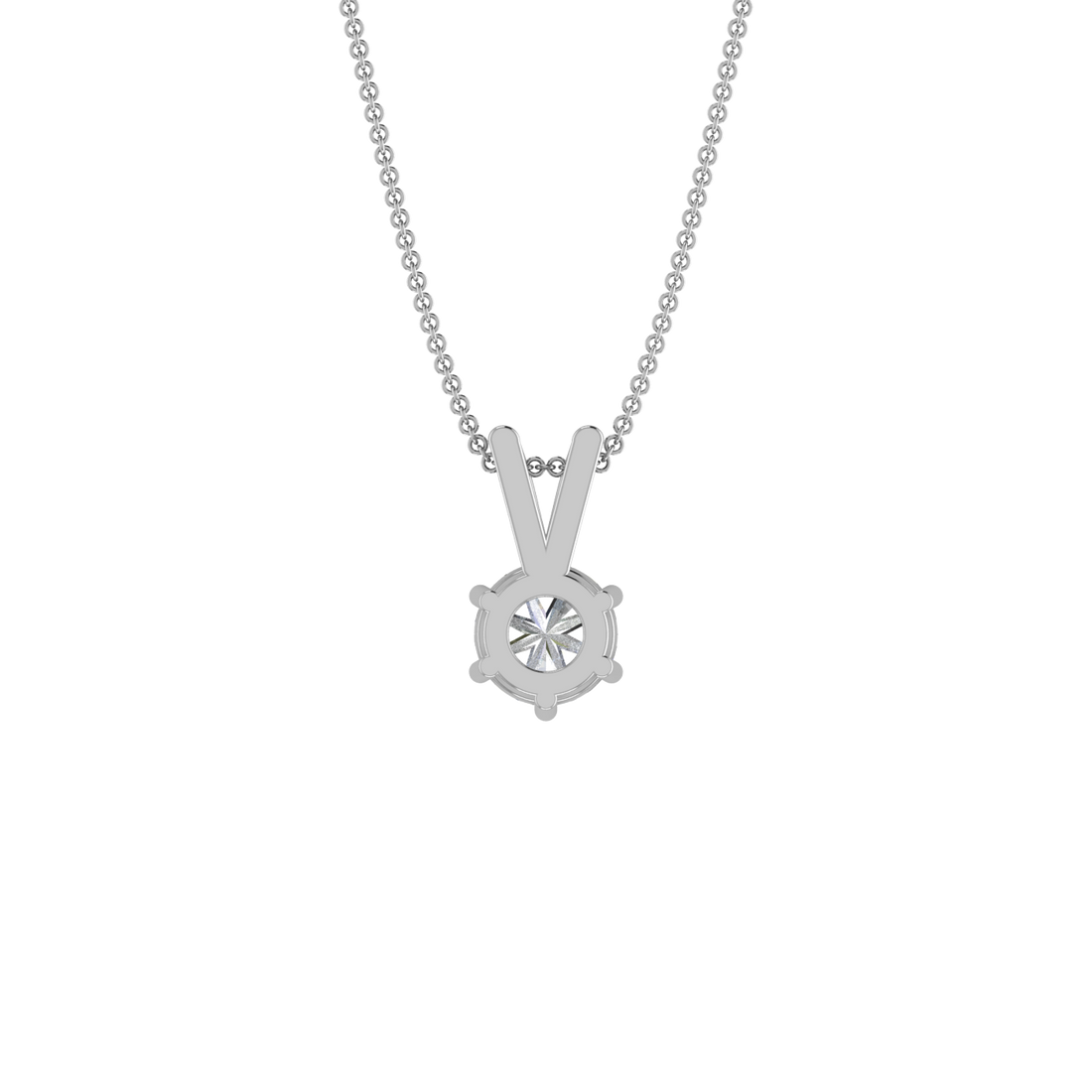 6 Prong 1ct. Round Solitaire Pendant