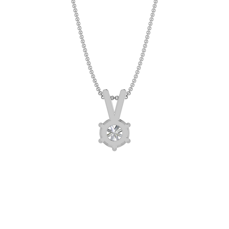 6 Prong 1ct. Round Solitaire Pendant