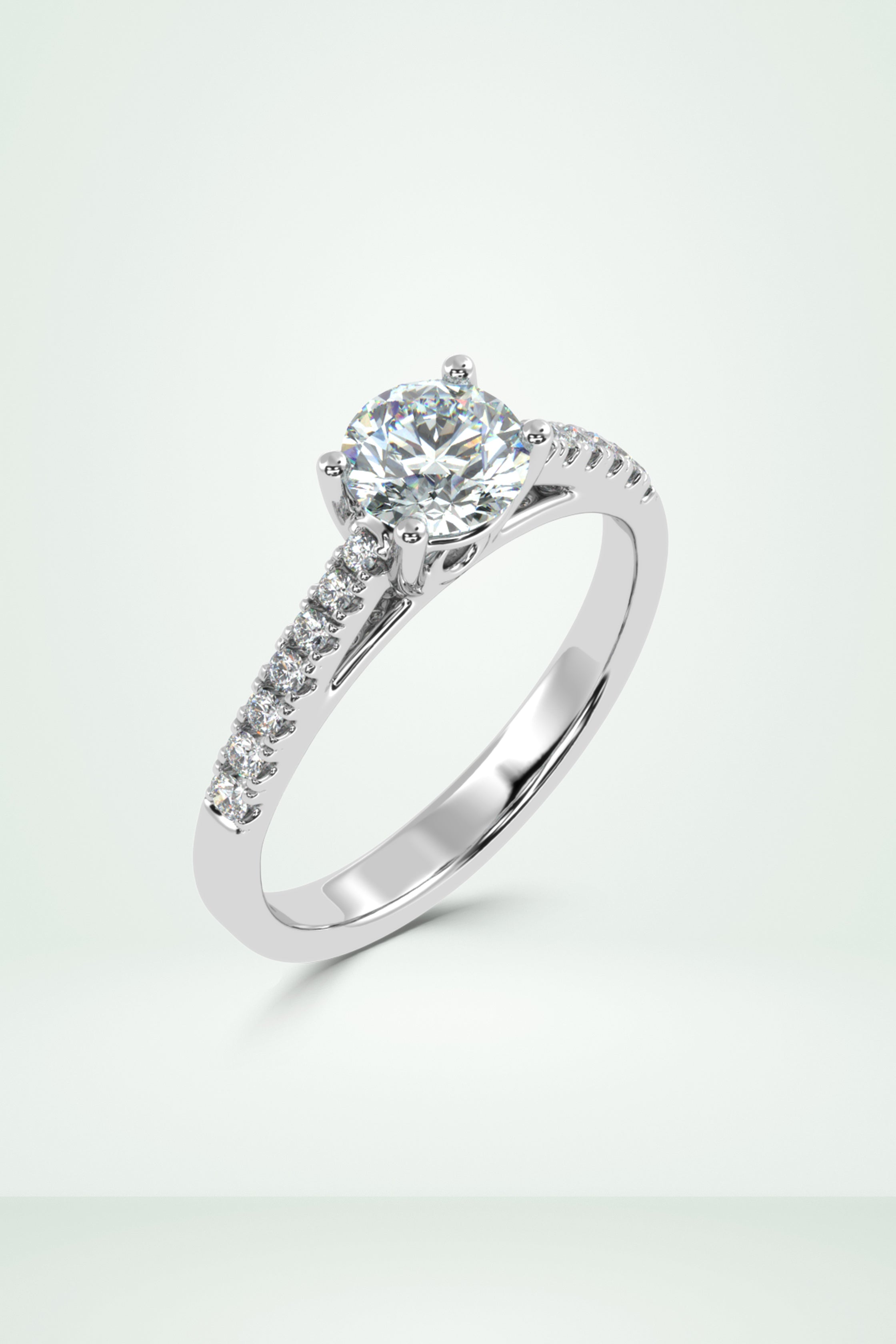 Round Diamond Pave Ring