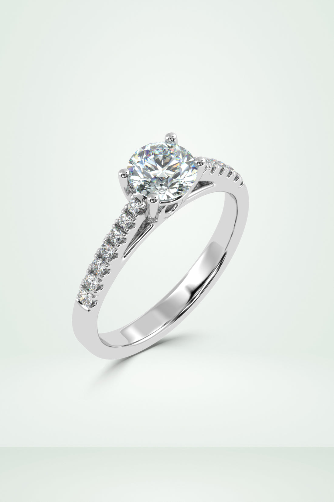Round Diamond Pave Ring