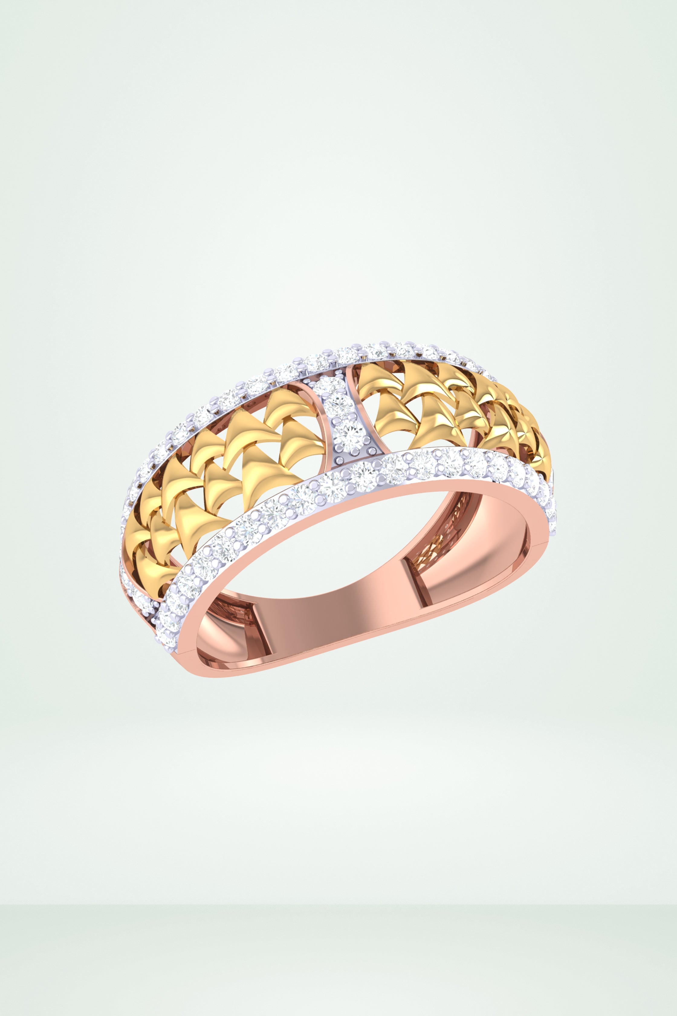 gold Filigree Diamond Ring