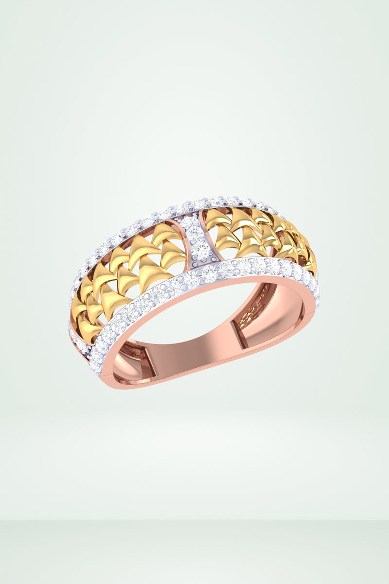 gold Filigree Diamond Ring