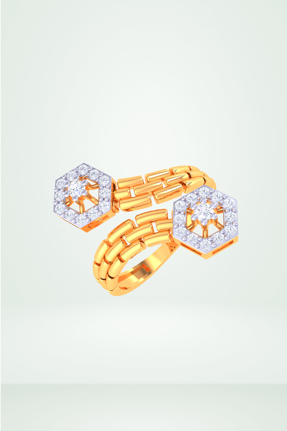 Hexagon Diamond Ring
