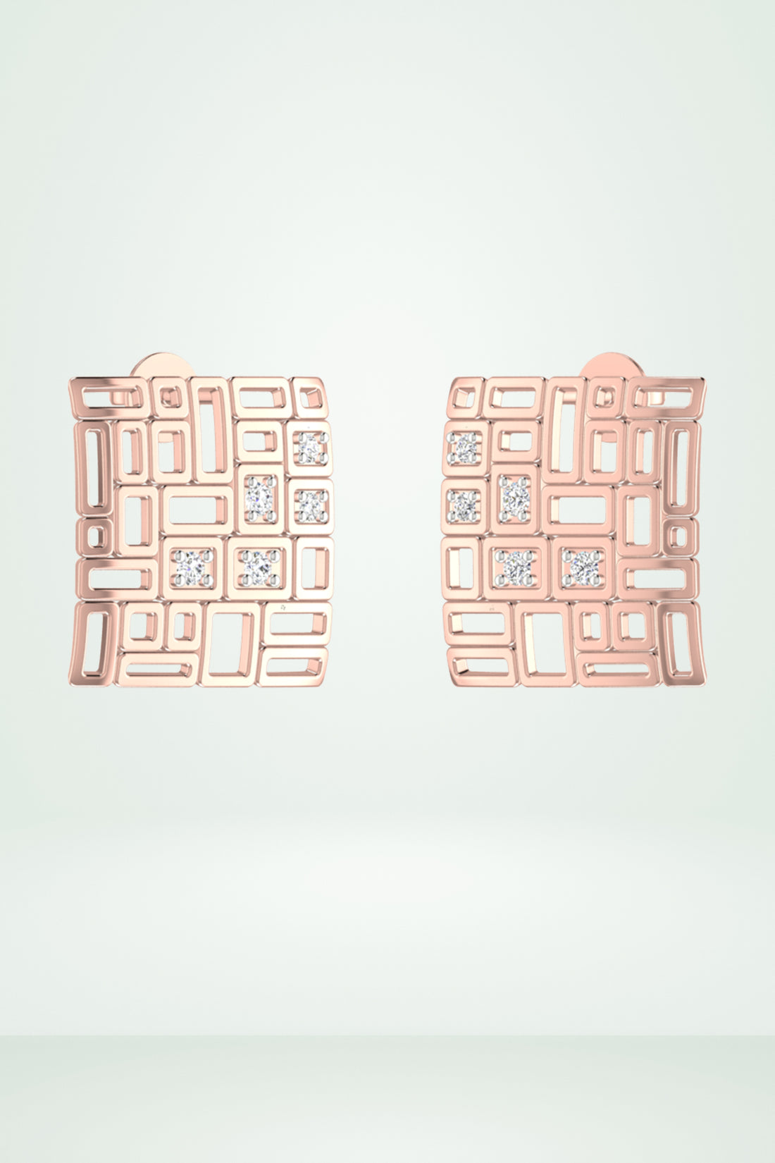 Riaagh Unique Square Design Earring