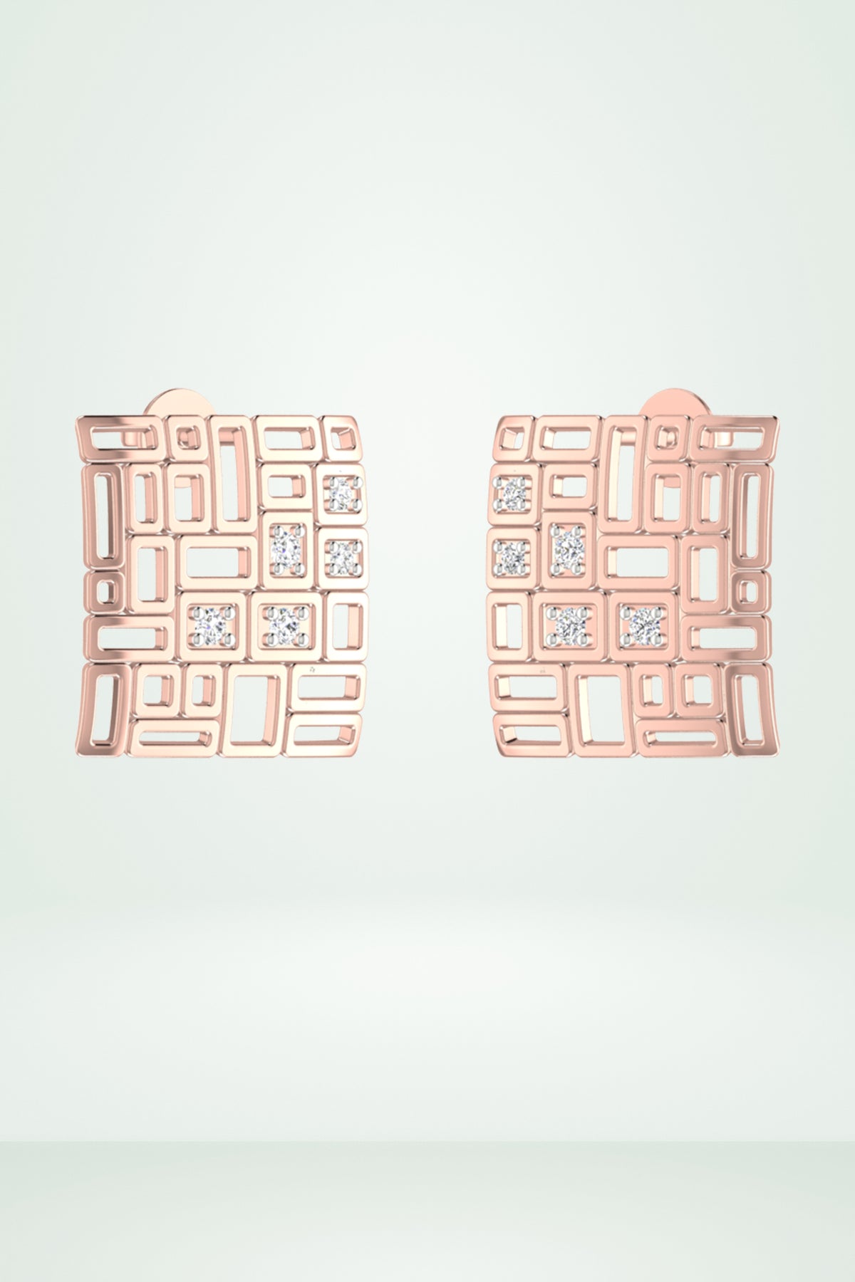Unique Square Design Earring