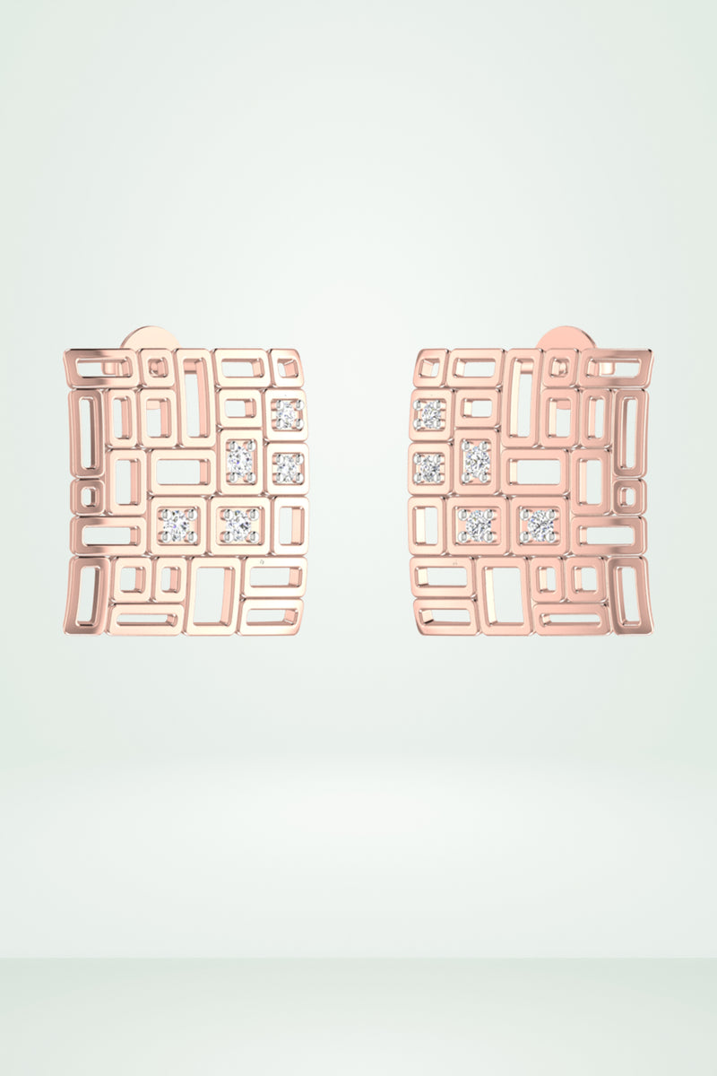 Unique Square Design Earring