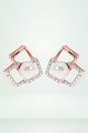 Interlocking Square Pearl Earring